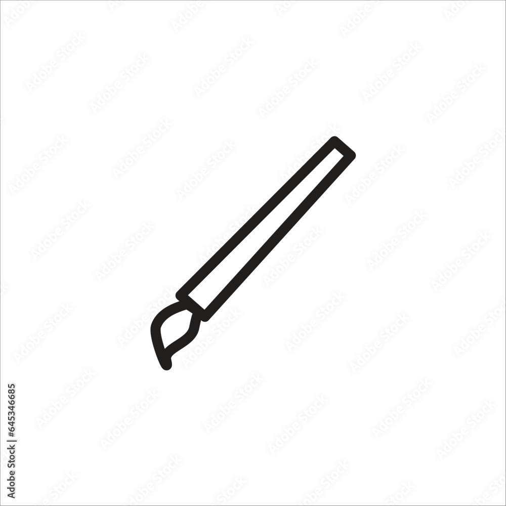 paint brush vector icon line template