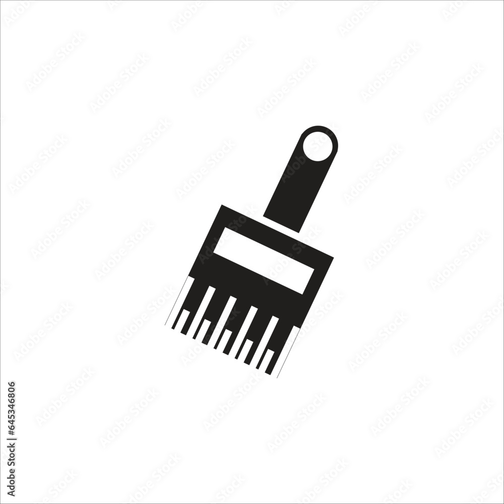 paint brush vector icon line template paint brush vector icon line template