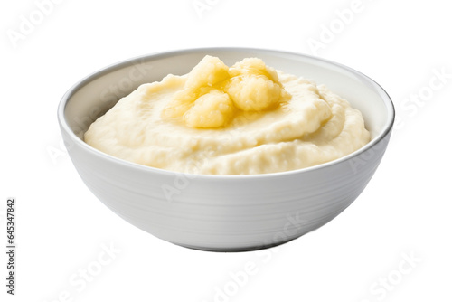 Creamy Grits Isolated on Transparent Background. Generative Ai.