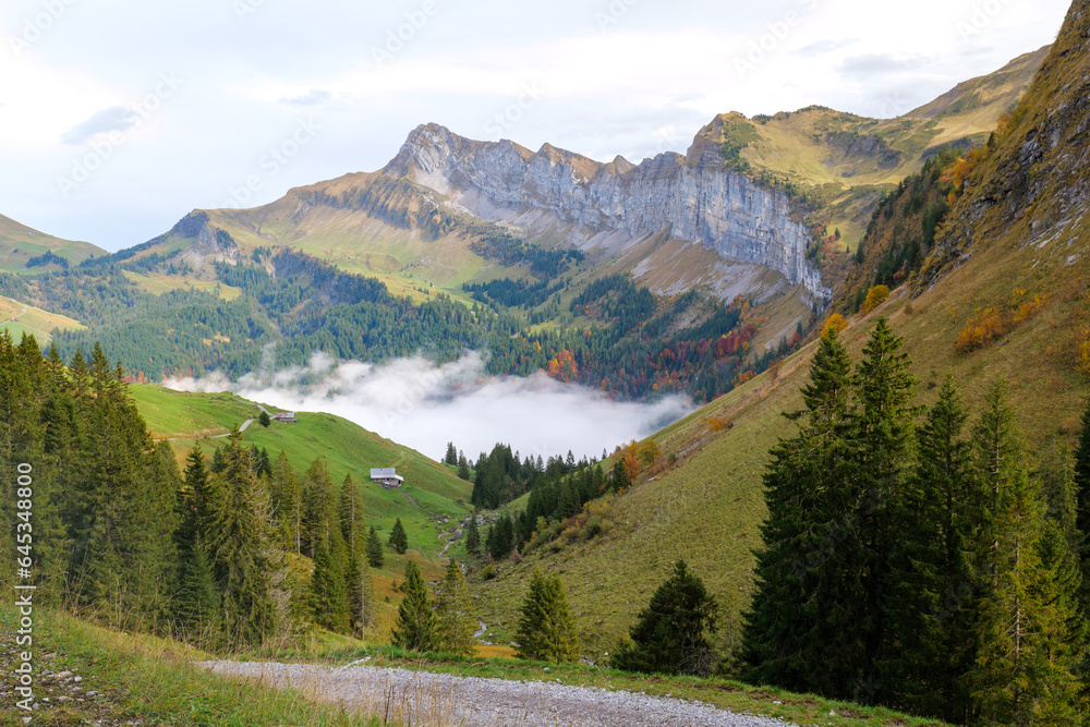 Horseshoe mountain range in Switzerland, near Lucerne