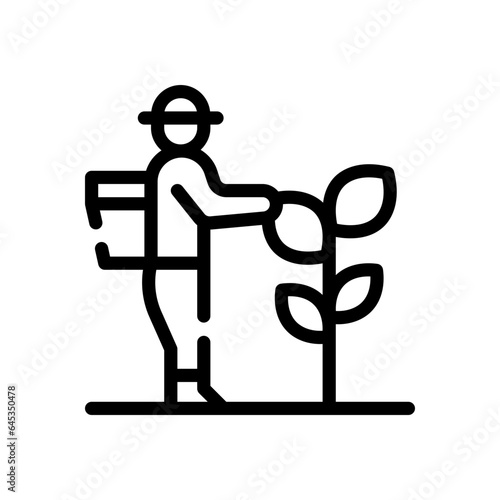 peasant line icon