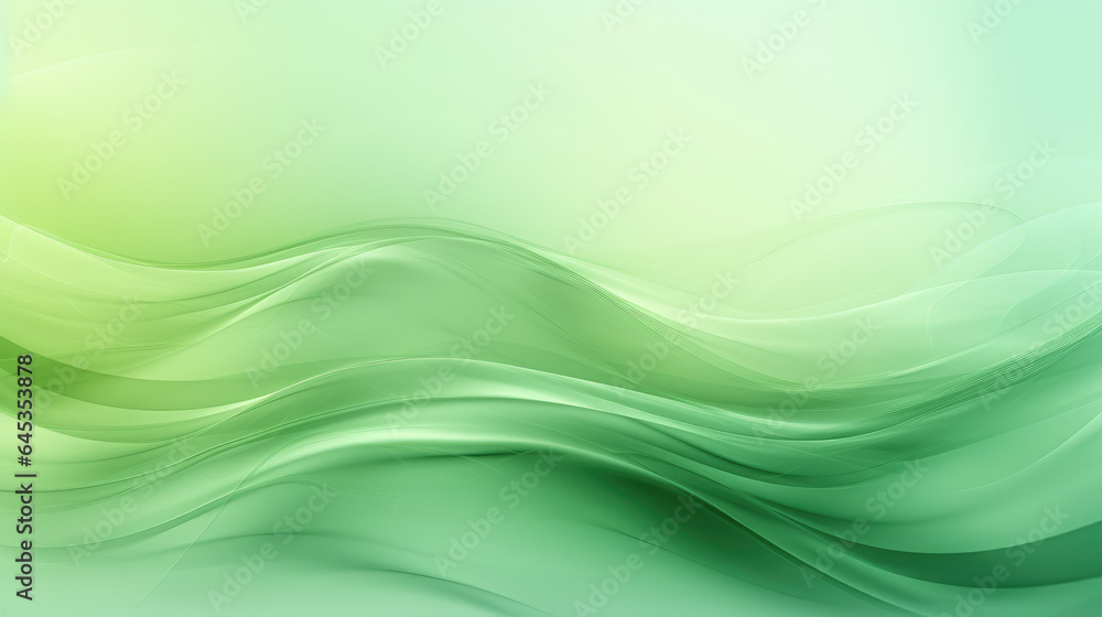 Background with smooth lines in green gradient colors. Glowing wavy lines Background with smooth lines in green gradient colors. Glowing wavy lines