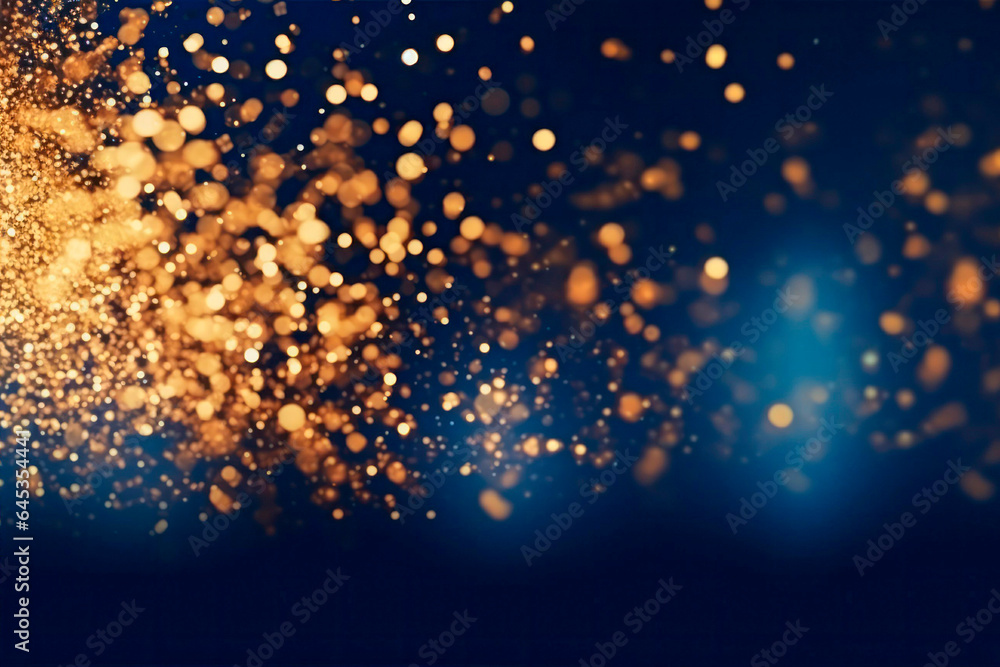 abstract background with Dark blue and gold particle. Christmas Golden light shine particles bokeh on navy blue background. Gold foil texture. Holiday concept. abstract background with Dark blue and gold particle. Christmas Golden light shine particles bokeh on navy blue background. Gold foil texture. Holiday concept.