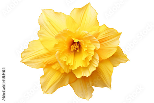 Golden Daffodil Isolated on Transparent Background. Generative Ai.