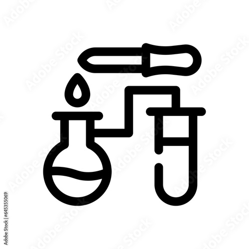 chemical reaction line icon