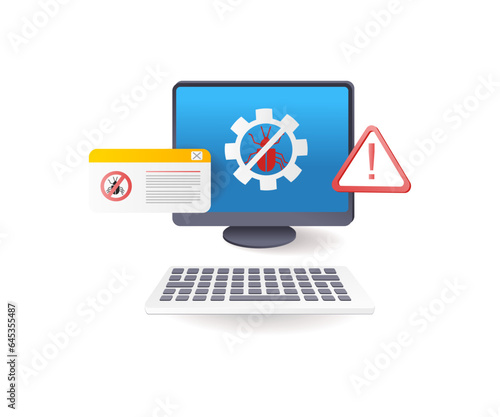 Computer malware virus attack