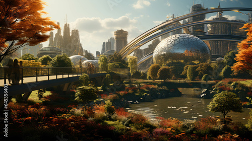 A futuristic super modern city on an alien planet from the future