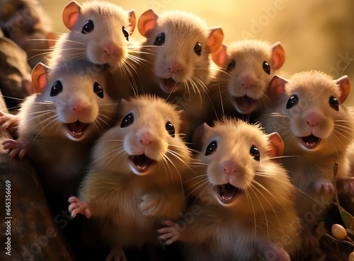 A group of hamsters © cherezoff