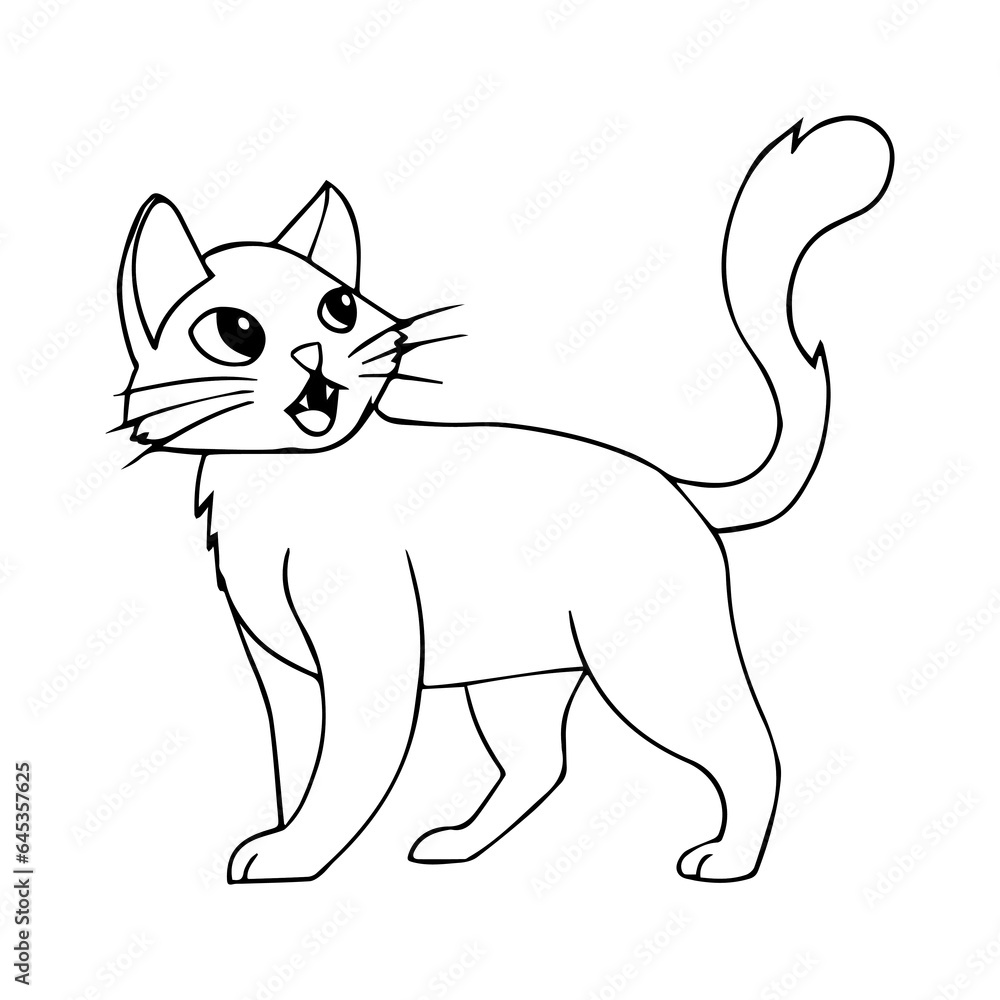 cat line vector illustration cat line vector illustration