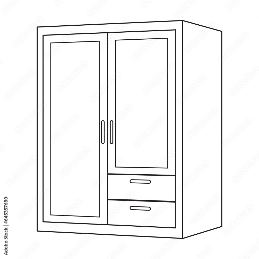 wardrobe line vector illustration wardrobe line vector illustration