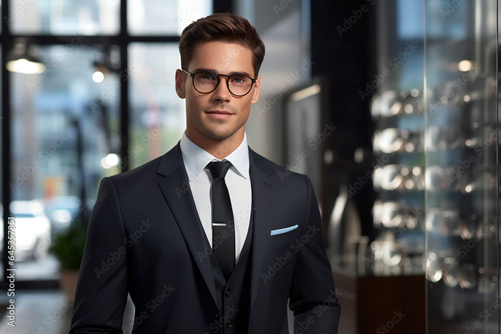 Man wearing glasses, eyewear