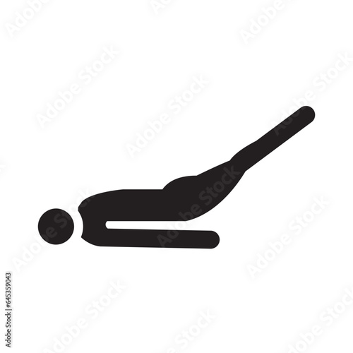 yoga practice icon isolated on transparent background