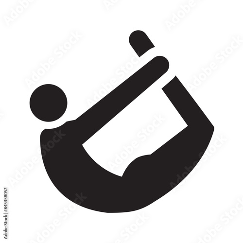 yoga practice icon isolated on transparent background