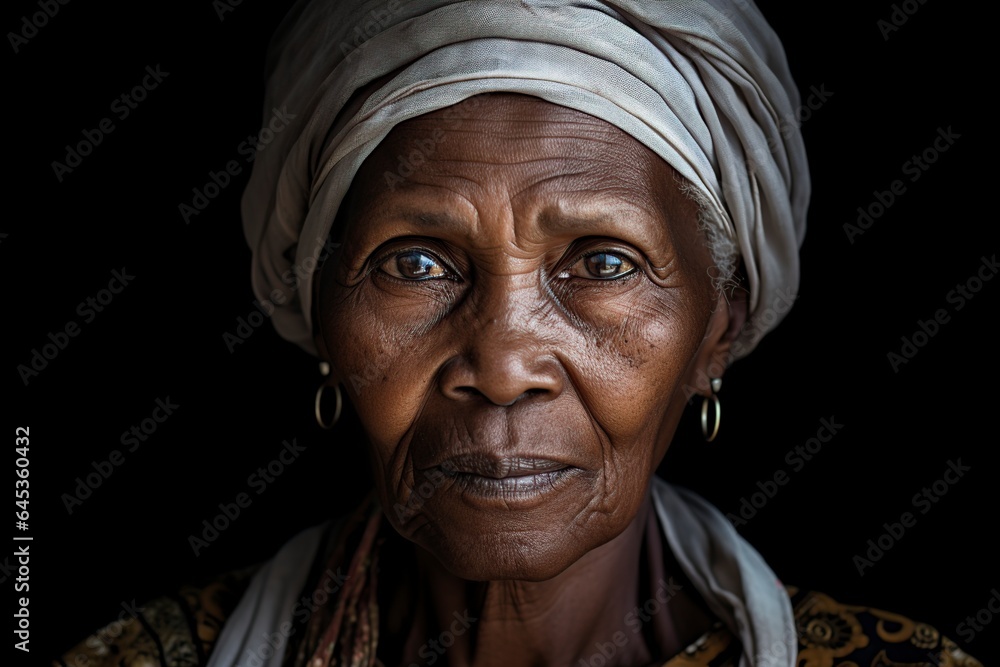 serious elderly black woman posing for the camera serious elderly black woman posing for the camera