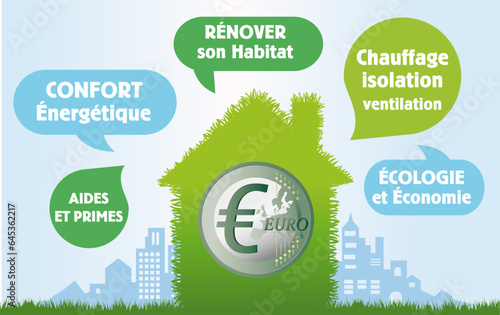 Travaux d'amélioration énergétique dans la maison, budget et aide à la transition écologique.