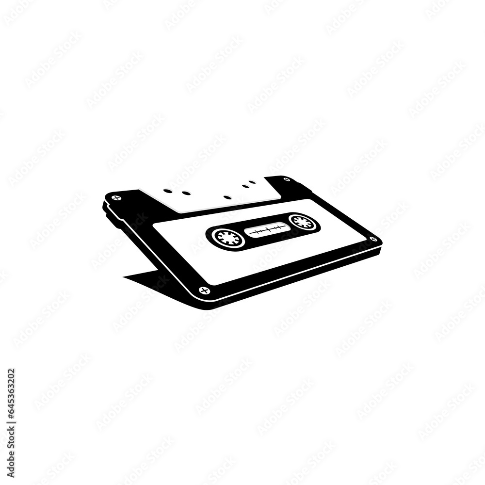 cassette tape vector design on white background cassette tape vector design on white background