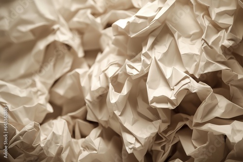 A crumpled paper pile in close-up © Marius