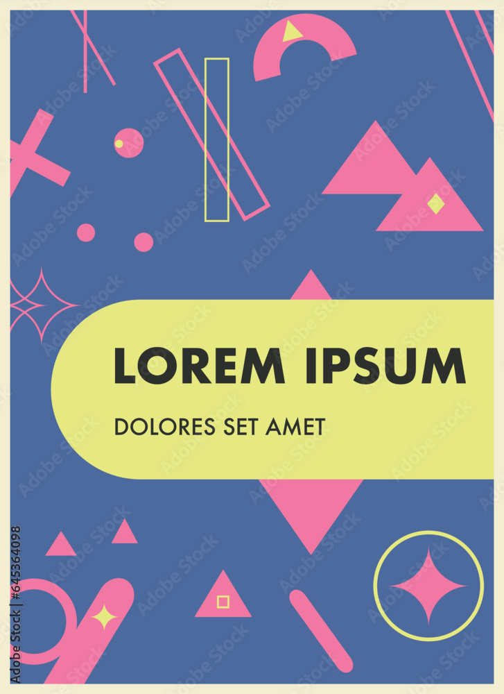 multicolored abstract geometric poster with text multicolored abstract geometric poster with text