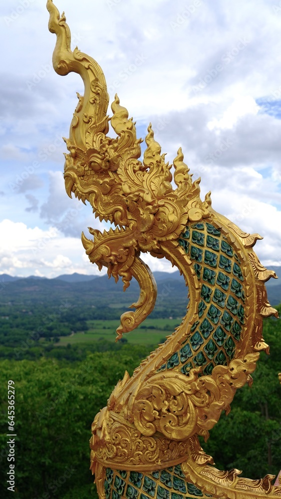 Fototapeta premium Head of Naga at Thai temple