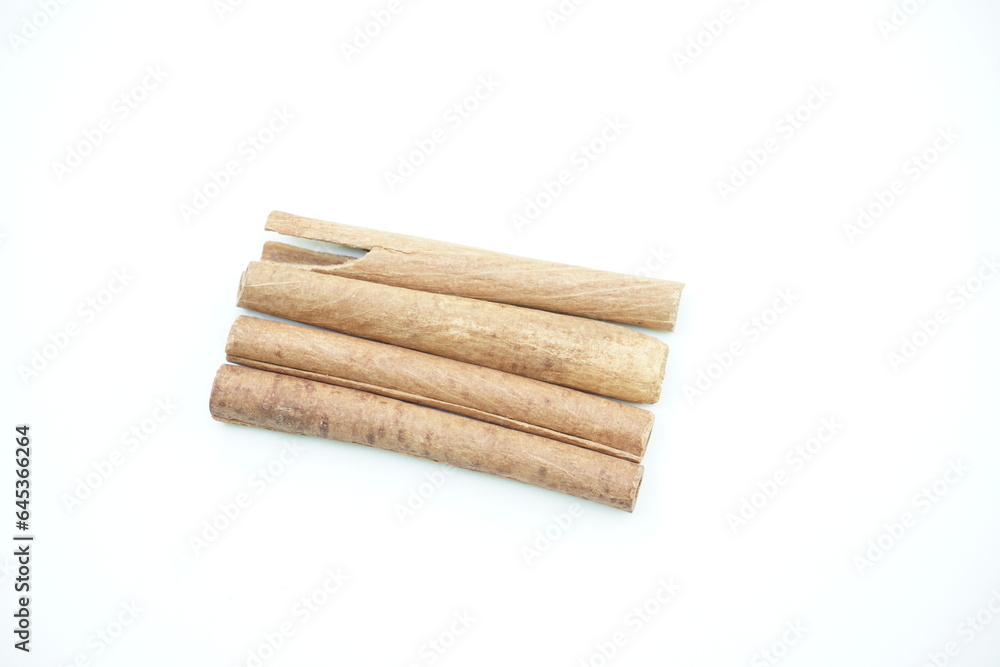 Three Cinnamon sticks isolated on white background Three Cinnamon sticks isolated on white background
