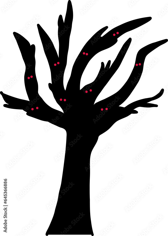 spooky tree halloween vector graphic spooky tree halloween vector graphic