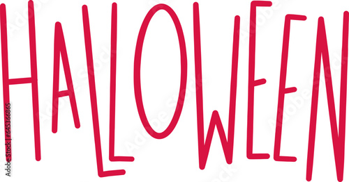 'halloween' word art vector graphic