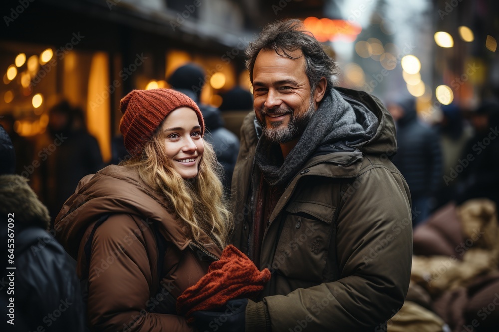 Charity Organization Distributing Warm Clothes, Generative AI Charity Organization Distributing Warm Clothes, Generative AI