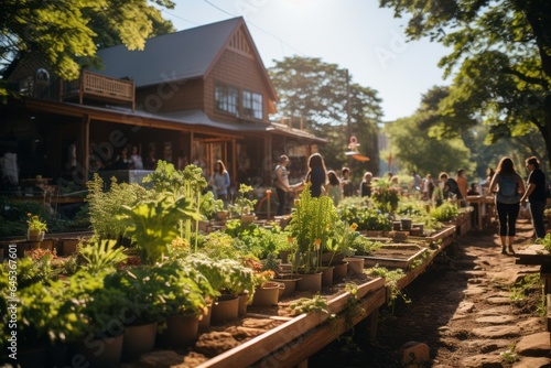 Volunteers Building A Community Garden, Generative AI 