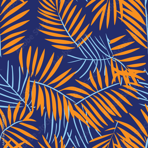 Seamless Colorful Tropical Leaf Pattern. Seamless pattern of Tropical Leaf in colorful style. Add color to your digital project with our pattern!