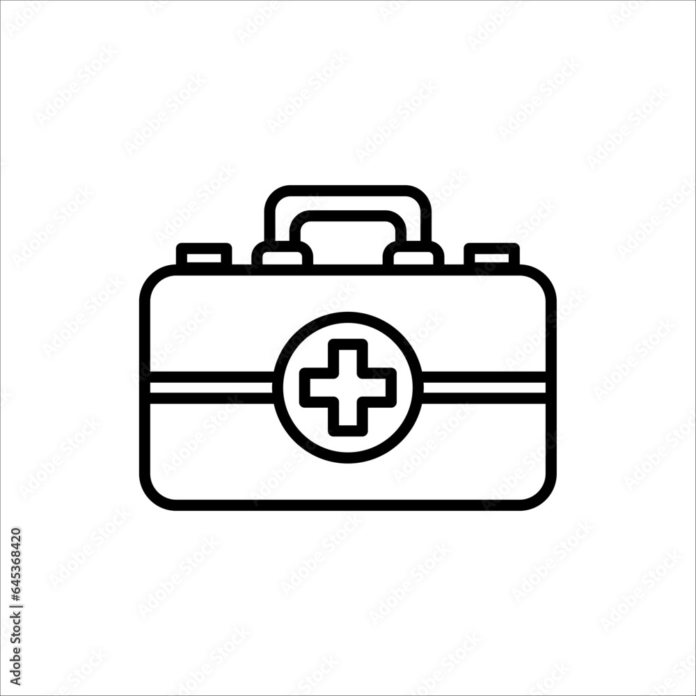 first aid box icon. isolated on white background first aid box icon. isolated on white background