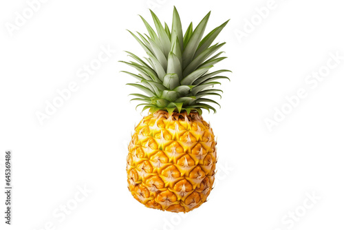 Pineapple Fruit Isolated on Transparent Background. Generative Ai.