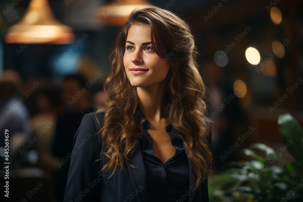 Businesswoman Giving A Presentation, Generative AI Businesswoman Giving A Presentation, Generative AI