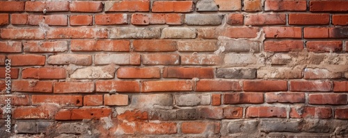 free photo dark red brick wall texture generative AI