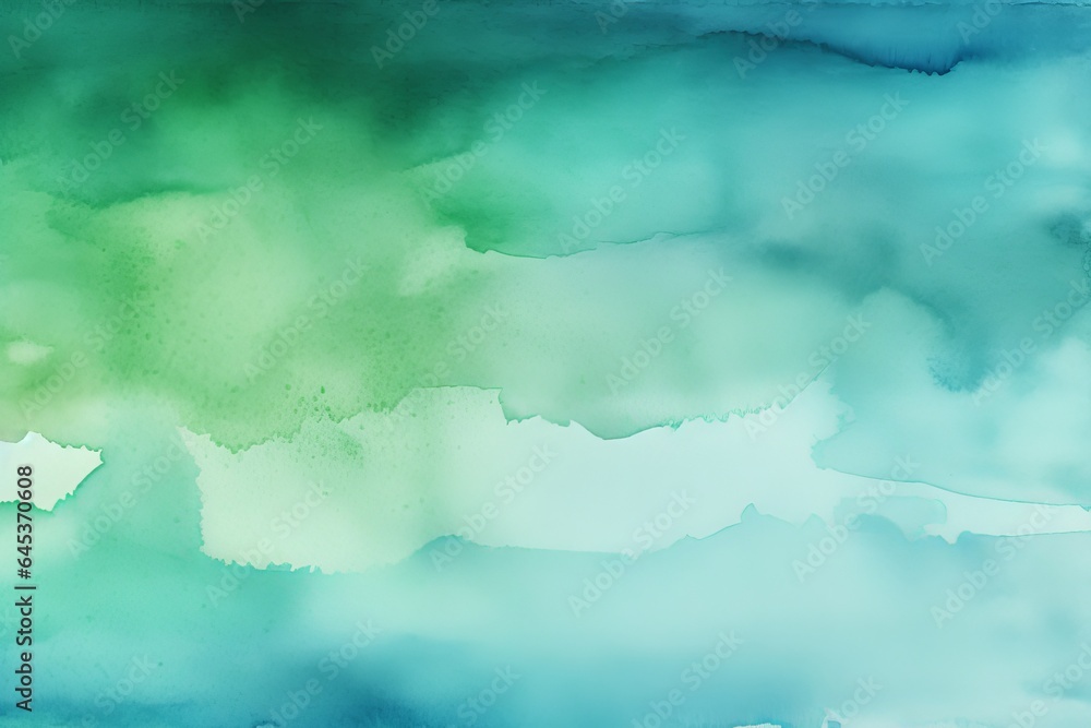 Φωτογραφία A vibrant watercolor painting with shades of green and blue
