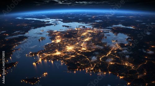 Luminescent Earth  An HD satellite photograph captures the beauty of the Earth at night  as city lights