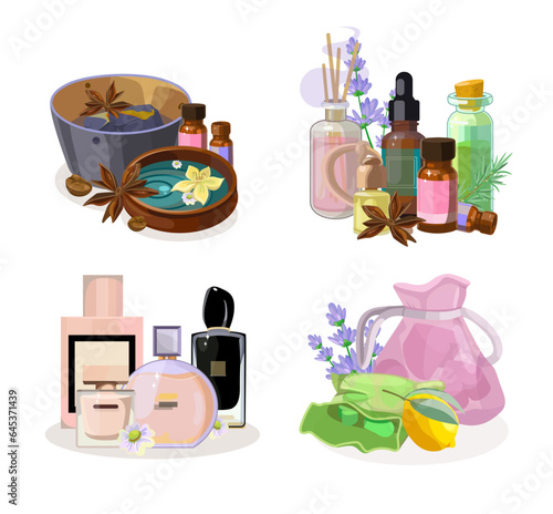 Collection of Illustrations of Aromatic Accessories