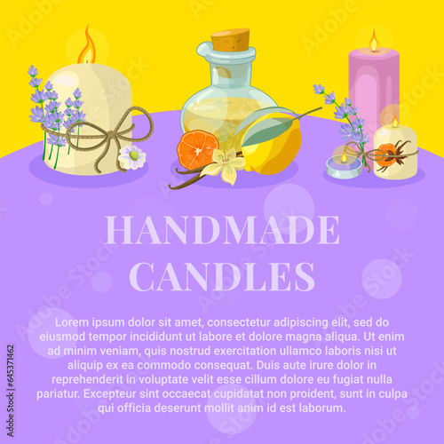 Banner for productions of handmade aroma candles