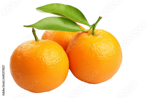 Tangerine Fruit Isolated on Transparent Background. Generative Ai.