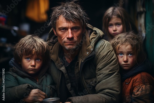 Family Living In A Cramped And Dilapid Place, Generative A