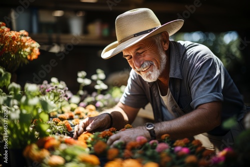 Elderly Individual Tending, Generative AI © Shooting Star Std