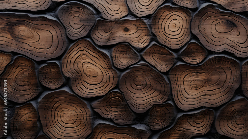 Dark old Wood wall background or texture. Natural pattern wooden background
