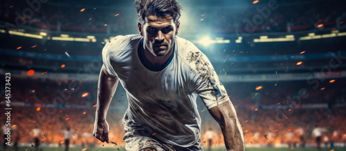 Pitch Mastery: A Glimpse of a Professional Football Player in Action
