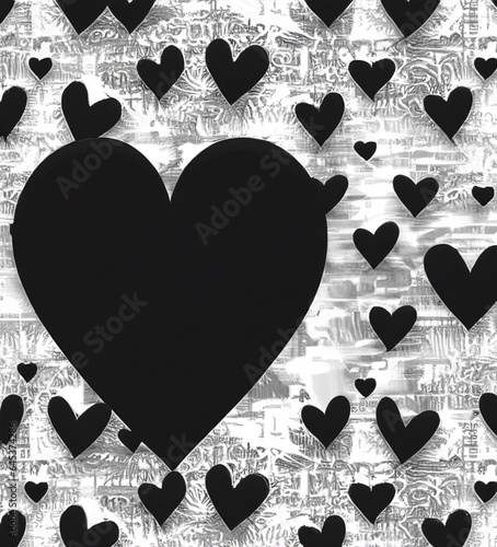 Multiple hearts background