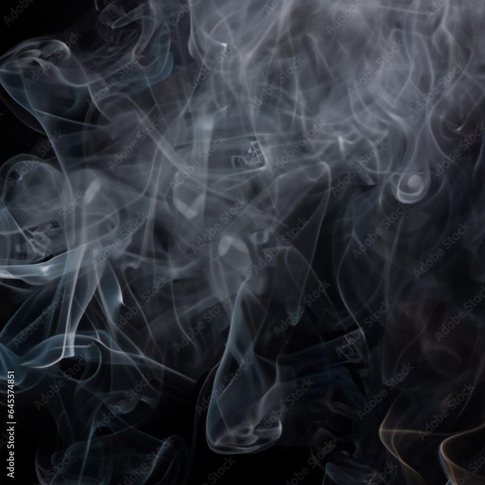 Obraz premium Black smoky gas cloud