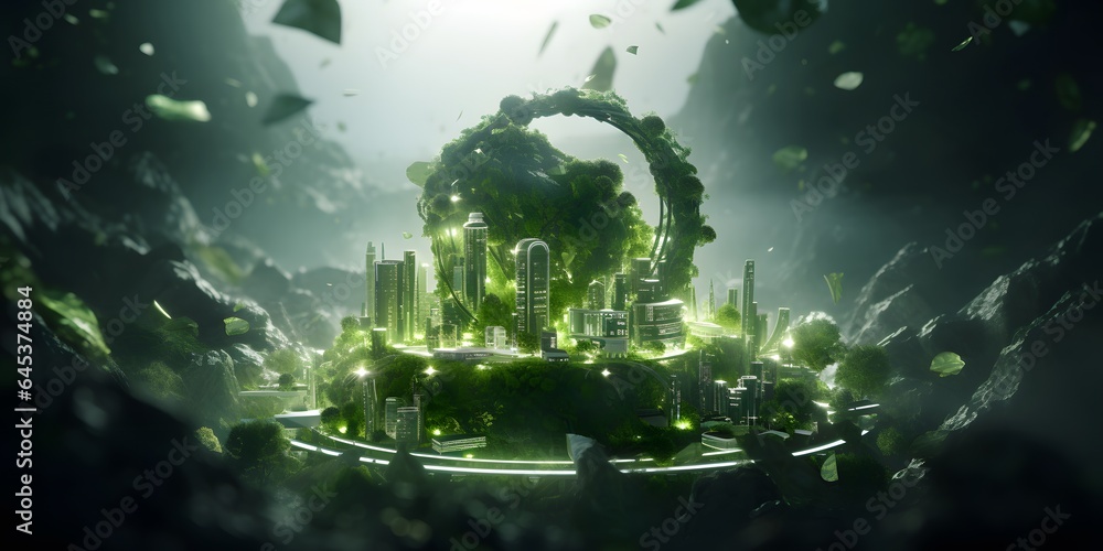 Obraz premium Green recycling concept