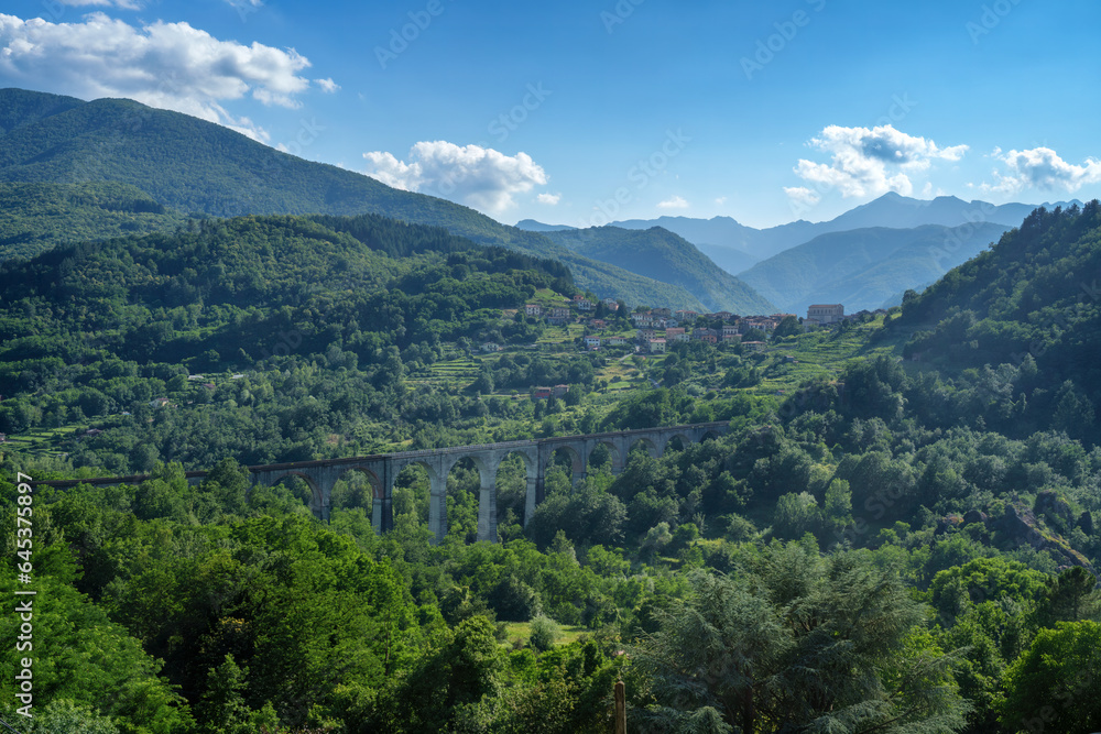 Mountain landscape near Camporgiano, Garfagnana, Italy