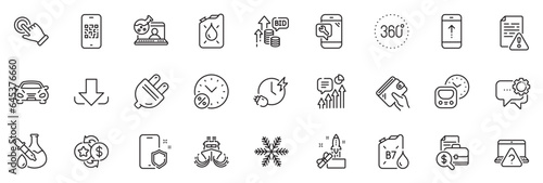Icons pack as Metro, Online question and Charging time line icons for app include Instruction manual, Download, Loyalty points outline thin icon web set. Employees messenger. Vector
