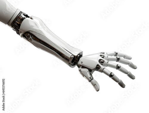 Technological Cyborg Isolated on Transparent Background with Clipping Path Cut out Concept for Robotic Hand Grip, Industrial Automation Innovations, and 3D Mechanized Designs - Generative AI