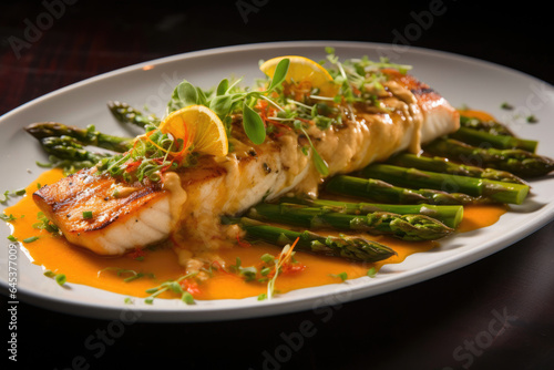 Elevated Dining: Grilled Fish and Asparagus Delight
