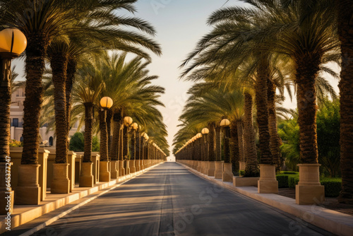 Iconic Dubai: A Boulevard of Palm Trees © Andrii 